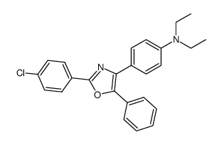 4-[2-(4-chloro-phenyl)-5-phenyl-oxazol-4-yl]-N,N-diethyl-aniline结构式