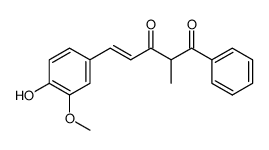 (E)-5-(4-hydroxy-3-methoxyphenyl)-2-methyl-1-phenyl-pent-4-ene-1,3-dione Structure