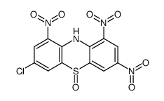 3-chloro-1,7,9-trinitro-phenothiazine-5-oxide结构式