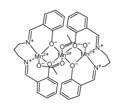 Mn3(N,N'-bis(salicylidene)-1,3-propanediaminate)2(OAc)2结构式