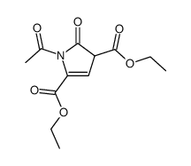 1-acetyl-5-oxo-4,5-dihydro-pyrrole-2,4-dicarboxylic acid diethyl ester Structure