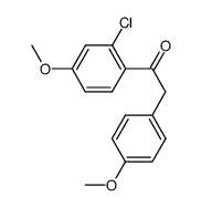 1-(2-chloro-4-methoxyphenyl)-2-(4-methoxyphenyl)-ethane-1-one Structure