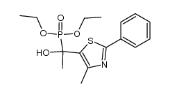 [1-Hydroxy-1-(4-methyl-2-phenyl-5-thiazolyl)ethyl]phosphonsaeure-diethylester结构式