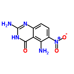 2,5-Diamino-6-nitro-4(3H)-quinazolinone结构式