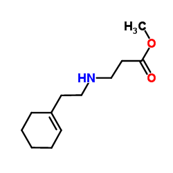 Methyl N-[2-(1-cyclohexen-1-yl)ethyl]-β-alaninate结构式