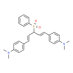 1,5-Bis(4-dimethylaminophenyl)-3-phenylsulfonyl-1,4-pentadiene结构式