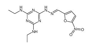 5-nitro-furan-2-carbaldehyde (4,6-bis-ethylamino-[1,3,5]triazin-2-yl)-hydrazone结构式
