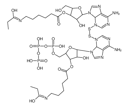 3,3'-dithiobis(3'-O-6-(propionylamino)hexanoyl)adenosine 5'-triphosphate结构式