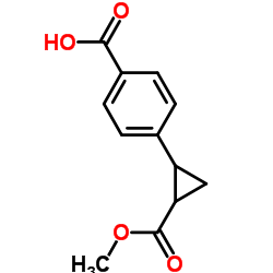 4-[2-(Methoxycarbonyl)cyclopropyl]benzoic acid Structure