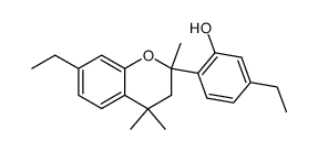 5-ethyl-2-(7-ethyl-2,4,4-trimethyl-chroman-2-yl)-phenol结构式