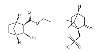 (1R,2S,3R,4S)-3-ethoxycarbonyl-bicyclo [2.2.1]hept-2-yl-aminium (1'S)-(+)-10-camphorsulfonate结构式