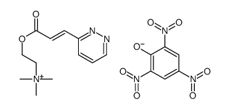 N,N,N-Trimethyl-2-{[(2E)-3-(3-pyridazinyl)-2-propenoyl]oxy}ethana minium 2,4,6-trinitrophenolate结构式