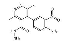 3,6-Dimethyl-4-hydrazinocarbonyl-5-(4-amino-3-nitrophenyl)pyridazine结构式