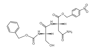 benzyloxycarbonylseryl-asparagine 4-nitrobenzyl ester结构式