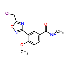 3-[5-(Chloromethyl)-1,2,4-oxadiazol-3-yl]-4-methoxy-N-methylbenzamide Structure