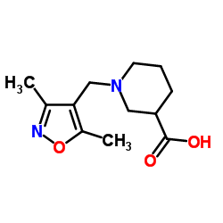 1-[(3,5-Dimethyl-1,2-oxazol-4-yl)methyl]-3-piperidinecarboxylic acid Structure