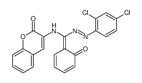 3-[[(E)-[(2,4-dichlorophenyl)diazenyl]-(6-oxocyclohexa-2,4-dien-1-ylidene)methyl]amino]chromen-2-one Structure