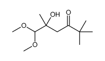5-hydroxy-6,6-dimethoxy-2,2,5-trimethylhexan-3-one Structure
