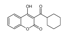 3-(cyclohexanecarbonyl)-4-hydroxychromen-2-one结构式