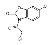 6-chloro-3-(2-chloroacetyl)-1,3-benzoxazol-2-one结构式