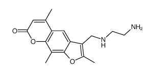 4'-(4-amino-2-aza)butyl-4,5',8-trimethylpsoralen Structure