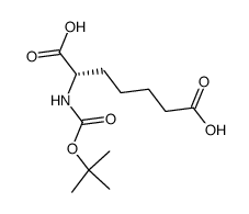 N-tert-Butoxycarbonyl-L-ALPHA-aminosuberic acid结构式