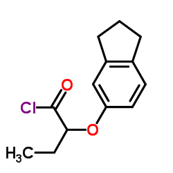 2-(2,3-Dihydro-1H-inden-5-yloxy)butanoyl chloride结构式