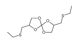3,8-bis(ethylsulfanylmethyl)-1,4,6,9-tetraoxaspiro[4.4]nonane结构式