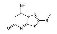 5-Imino-2-methylsulfanyl-5,6-dihydro-[1,3,4]thiadiazolo[3,2-a]pyrimidin-7-one结构式