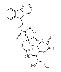 四-O-乙酰基-甘露糖基-Fmoc丝氨酸结构式