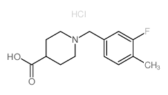 1-(3-Fluoro-4-methylbenzyl)piperidine-4-carboxylic acid hydrochloride结构式