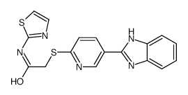 2-{[5-(1H-Benzimidazol-2-yl)-2-pyridinyl]sulfanyl}-N-(1,3-thiazol -2-yl)acetamide Structure