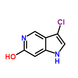 6-Hydroxy-3-chloro-5-azaindole结构式