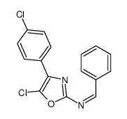 (E)-N-[5-chloro-4-(4-chlorophenyl)-1,3-oxazol-2-yl]-1-phenylmethanimine结构式
