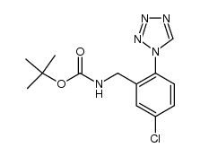 tert-butyl 5-chloro-2-(1H-tetrazol-1-yl)benzylcarbamate Structure