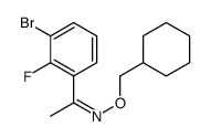 1-(3-bromo-2-fluorophenyl)-N-(cyclohexylmethoxy)ethanimine Structure