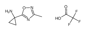 1-(3-methyl-1,2,4-oxadiazol-5-yl)cyclopropanaminium 2,2,2-trifluoroacetate结构式