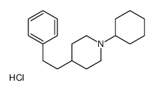 1-cyclohexyl-4-(2-phenylethyl)piperidine,hydrochloride Structure