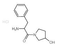 2-Amino-1-(3-hydroxy-1-pyrrolidinyl)-3-phenyl-1-propanone hydrochloride Structure