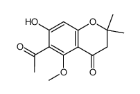 6-acetyl-7-hydroxy-5-methoxy-2,2-dimethyl-4-chromanone结构式