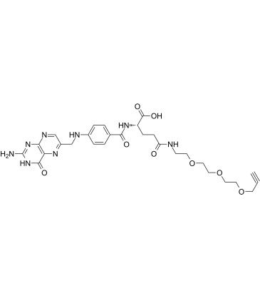 Folate-PEG3-alkyne Structure