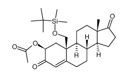 2β-acetoxy-19-((t-butyldimethylsilyl)oxy)androst-4-ene-3,17-dione结构式