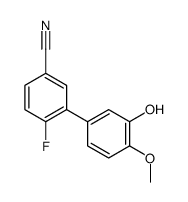 4-fluoro-3-(3-hydroxy-4-methoxyphenyl)benzonitrile结构式