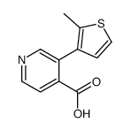 3-(2-methylthiophen-3-yl)pyridine-4-carboxylic acid结构式