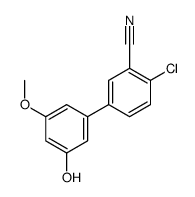 2-chloro-5-(3-hydroxy-5-methoxyphenyl)benzonitrile结构式
