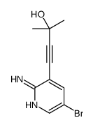 4-(2-氨基-5-溴吡啶-3-基)-2-甲基丁-3-炔-2-醇结构式