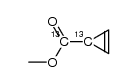 Methyl Cyclopropene-3-carboxylate-3,carboxyl-13C2 Structure