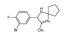 3-(3-Bromo-4-fluorophenyl)-1,4-diazaspiro[4.4]nonan-2-one结构式