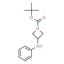 3-(苯基氨基)氮杂环丁烷-1-羧酸叔丁酯结构式
