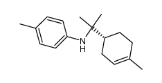 (R)-4-methyl-N-(2-(4-methylcyclohex-3-en-1-yl)propan-2-yl)aniline结构式